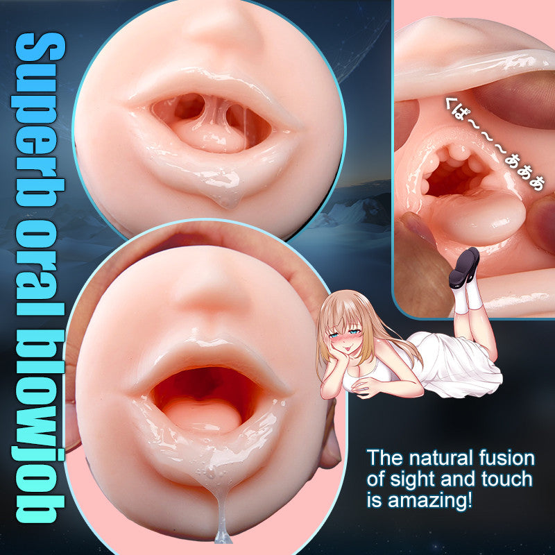 7-Mode Vibrating Automatic Male Masturbator Cup with Realistic Lip Entrance & Textured Tunnel Masturbation Cup - Tophatter Daily Deals